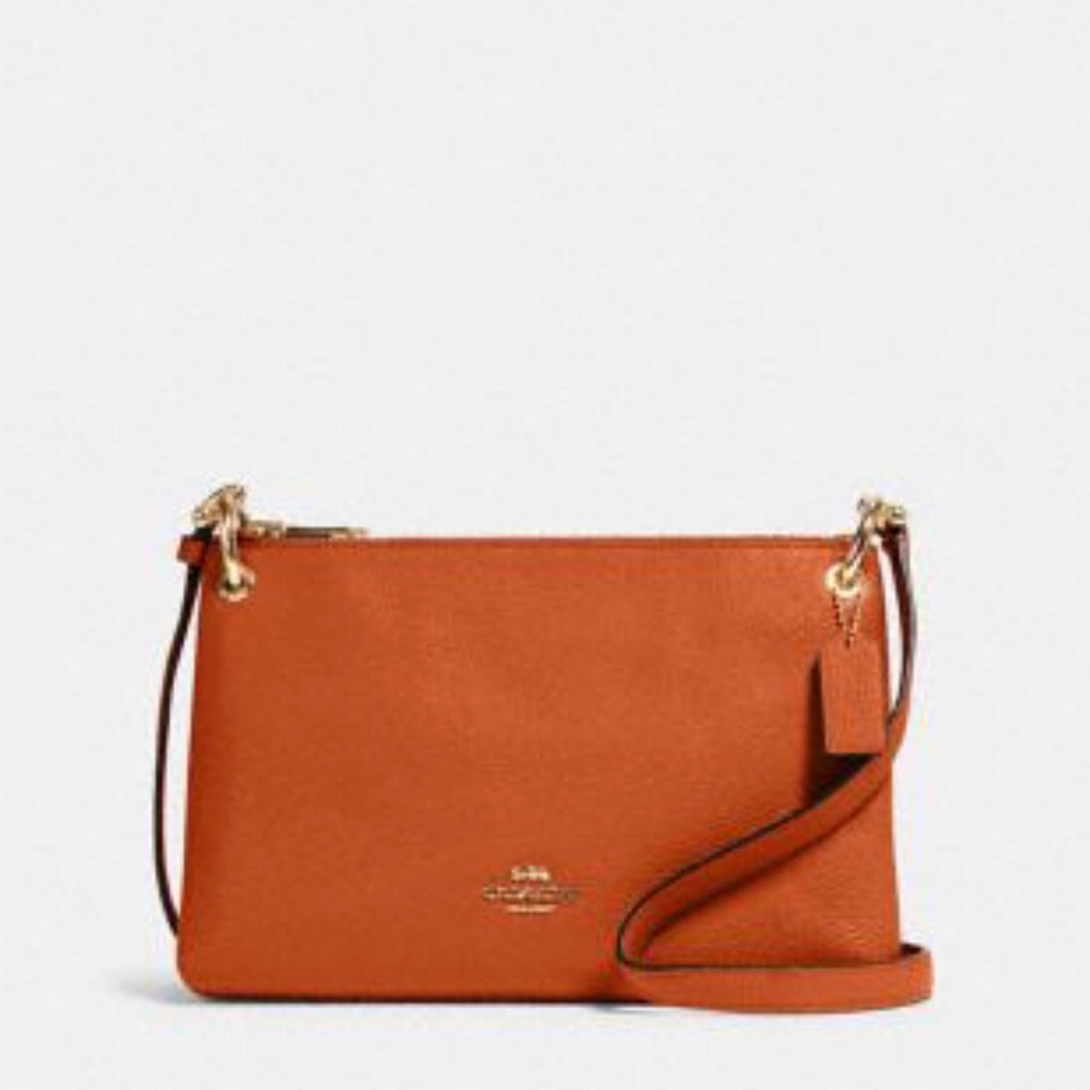 Coach Mia Crossbody in Sedona (orange) leather